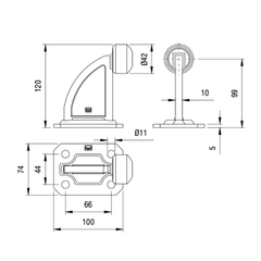 Slide Gate Stop Bolt-on