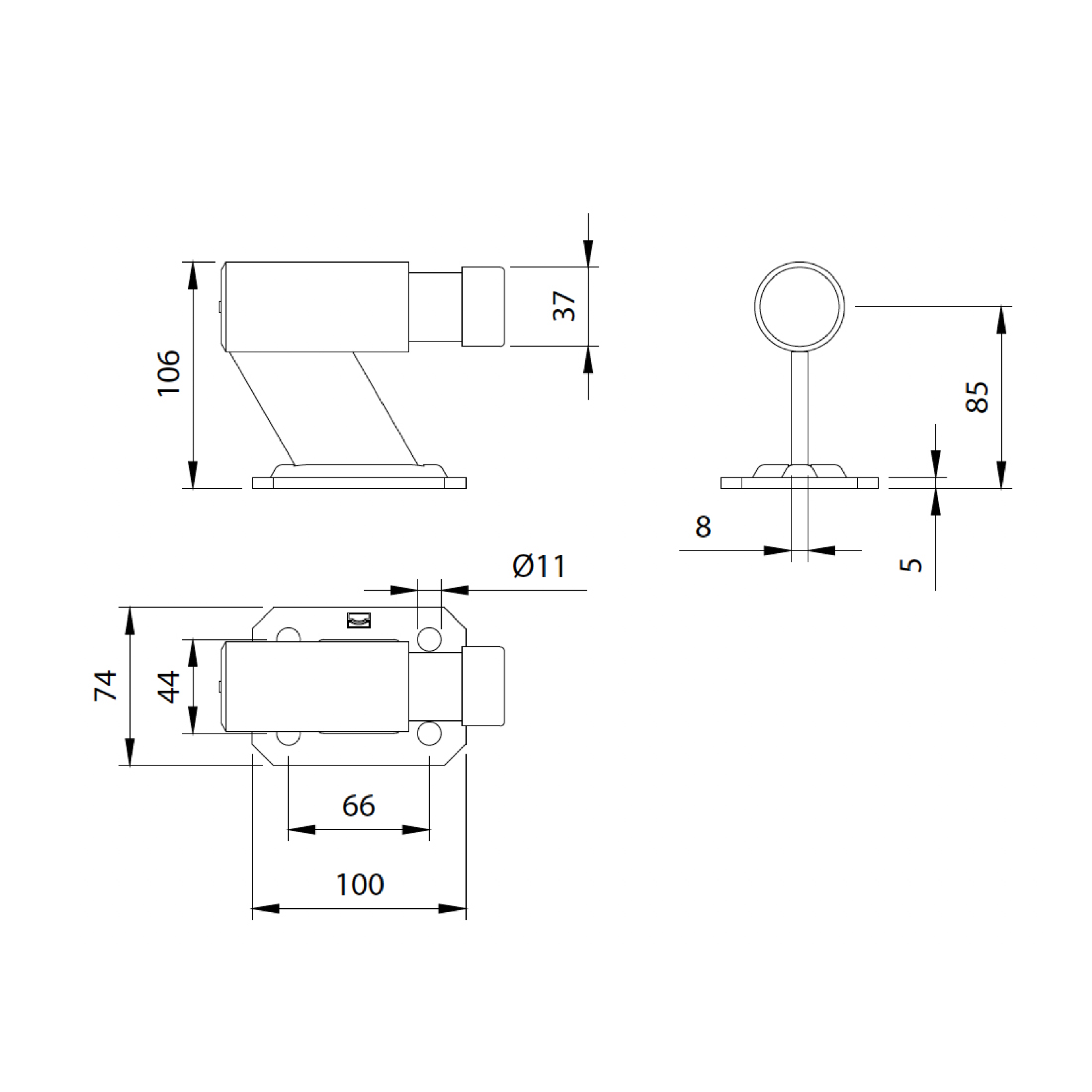Hydraulic Gate Stop Bolt-on